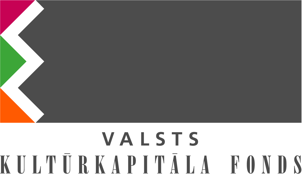 Pelēks kvadrāts un krāsaina grafika, kultūrkapitāla fonda logo