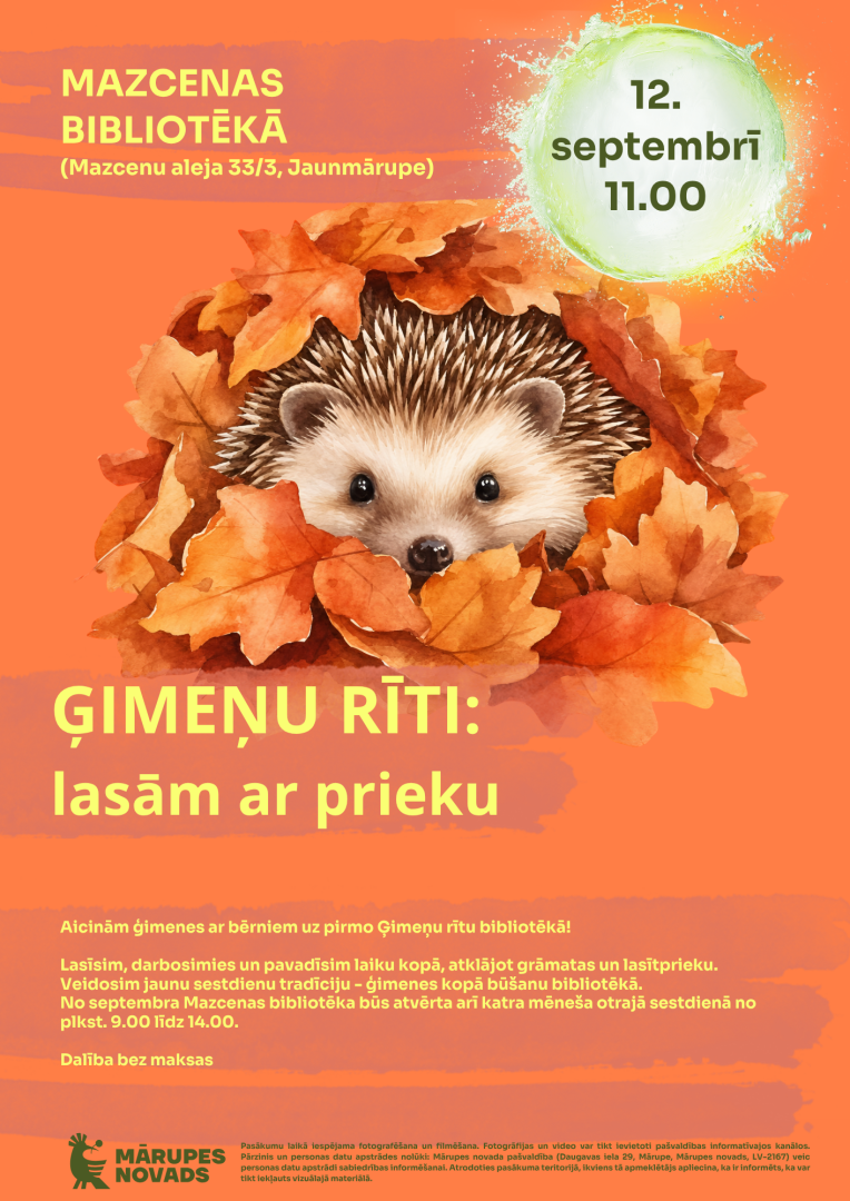 ģimeņu rīti: lasām ar prieku