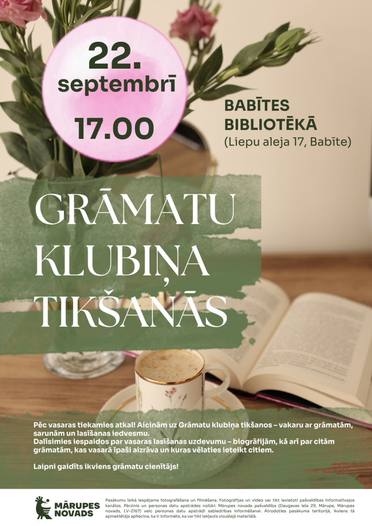 grāmatu klubiņa tikšanās