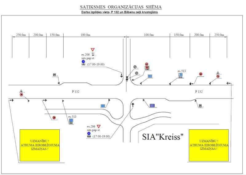 Satiksmes organizācijas shēma Jaunmārupe