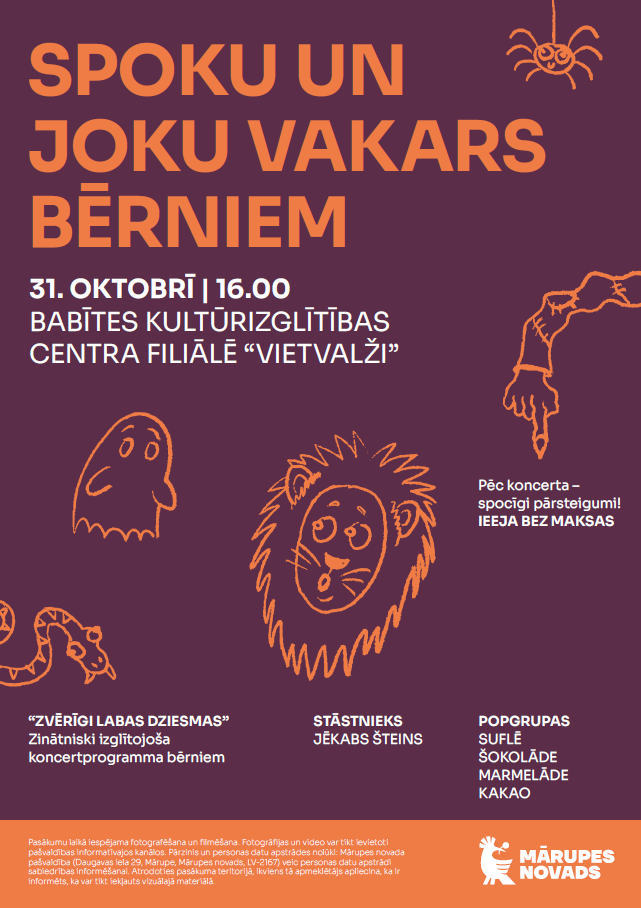 spoku un joku vakars bērniem