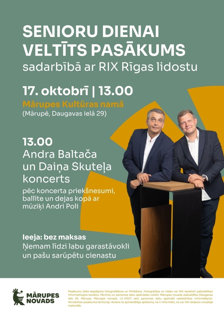 Senioru dienai veltīts pasākums sadarbībā ar RIX Rīgas lidostu