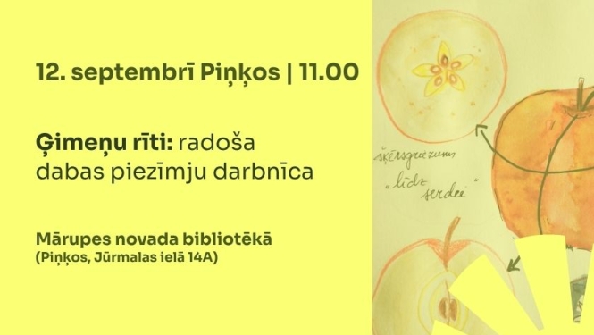 ģimeņu rīti: radoša dabas piezīmju darbnīca