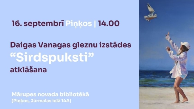 Daigas Vanagas gleznu izstādes  “Sirdspuksti” atklāšana