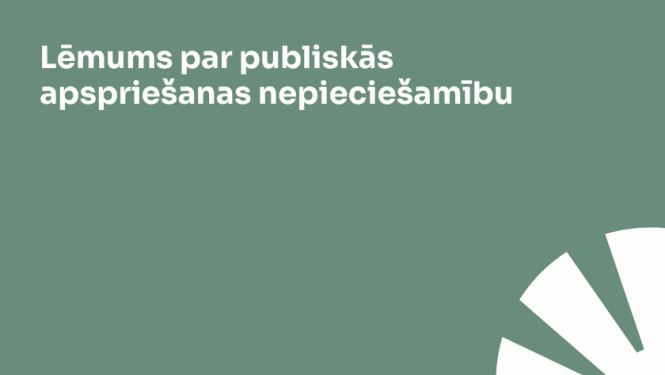 Lēmums par publisko apspriešanu