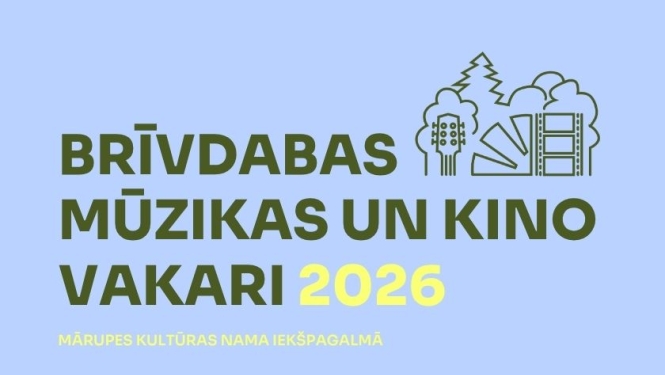 brīvdabas mūzikas un kino vakari Mārupē 2026