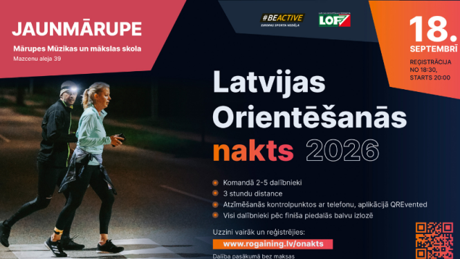 Latvijas Orientēšanās nakts 2026