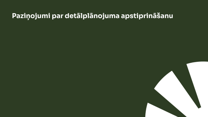Detālplānojuma apstiprināšana