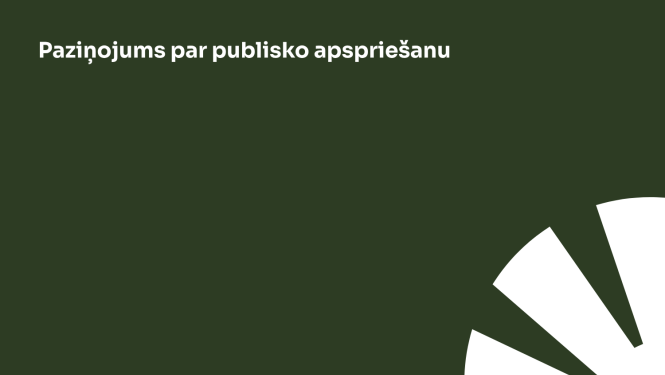 Paziņojums par publisko apspriešanu