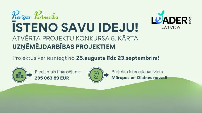 LEADER 5. kārtas sludinājums