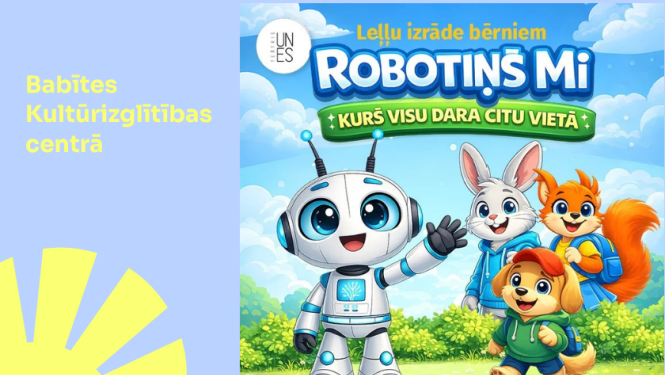 Leļļu teātra izrāde Robotiņš MI