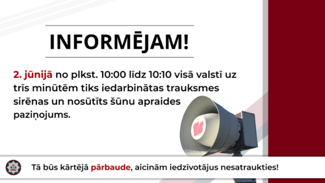 Trauksmes sirēnas pārbaude