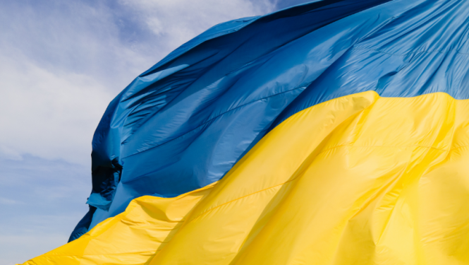Ukrainas karogs atbalsta akcijai