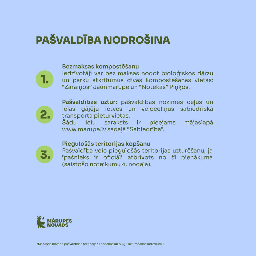 Teritoriju uzturēšana Mārupes novadā