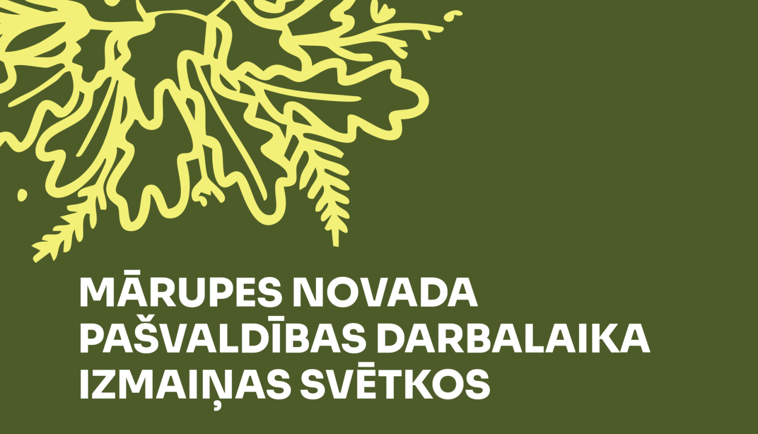 darbalaika izmaiņas Jāņos un svētku laikā