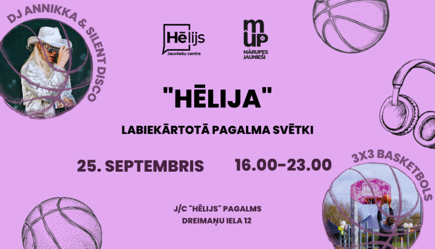 25. septembrī Jauniešu centra “Hēlijs” labiekārtotā pagalma svētki – vieta, kur satikties, kustēties un svinēt!