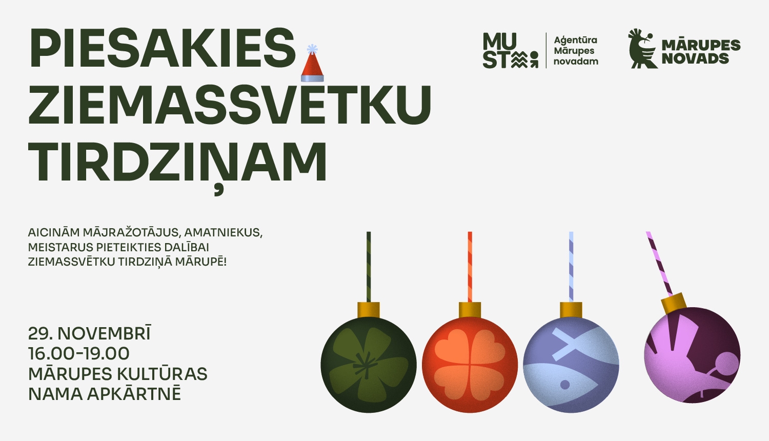 Piesakies Ziemassvētku tirdziņam