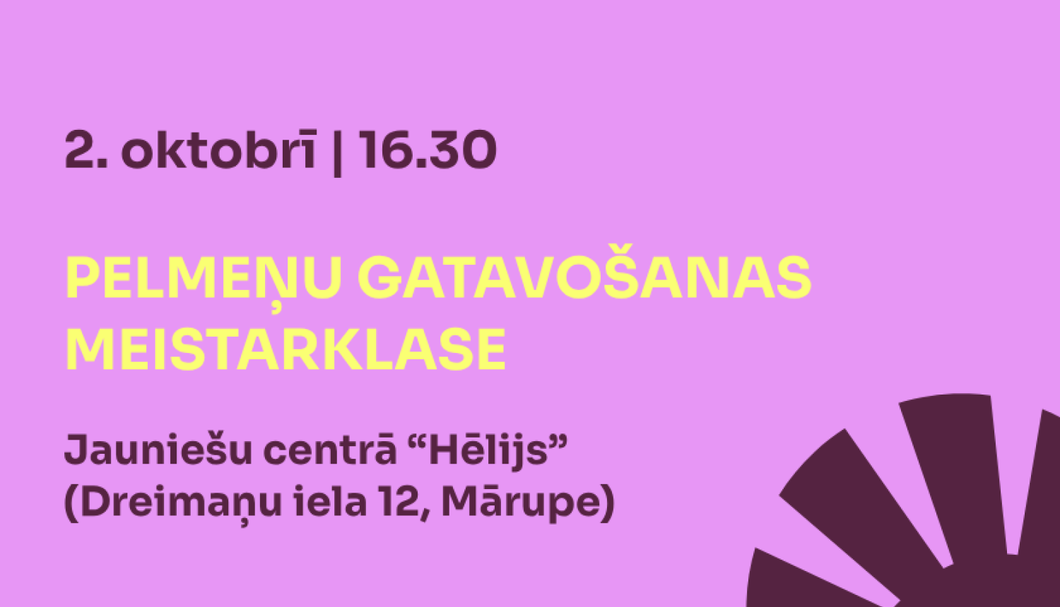 Pelmeņu gatavošanas meistarklase 