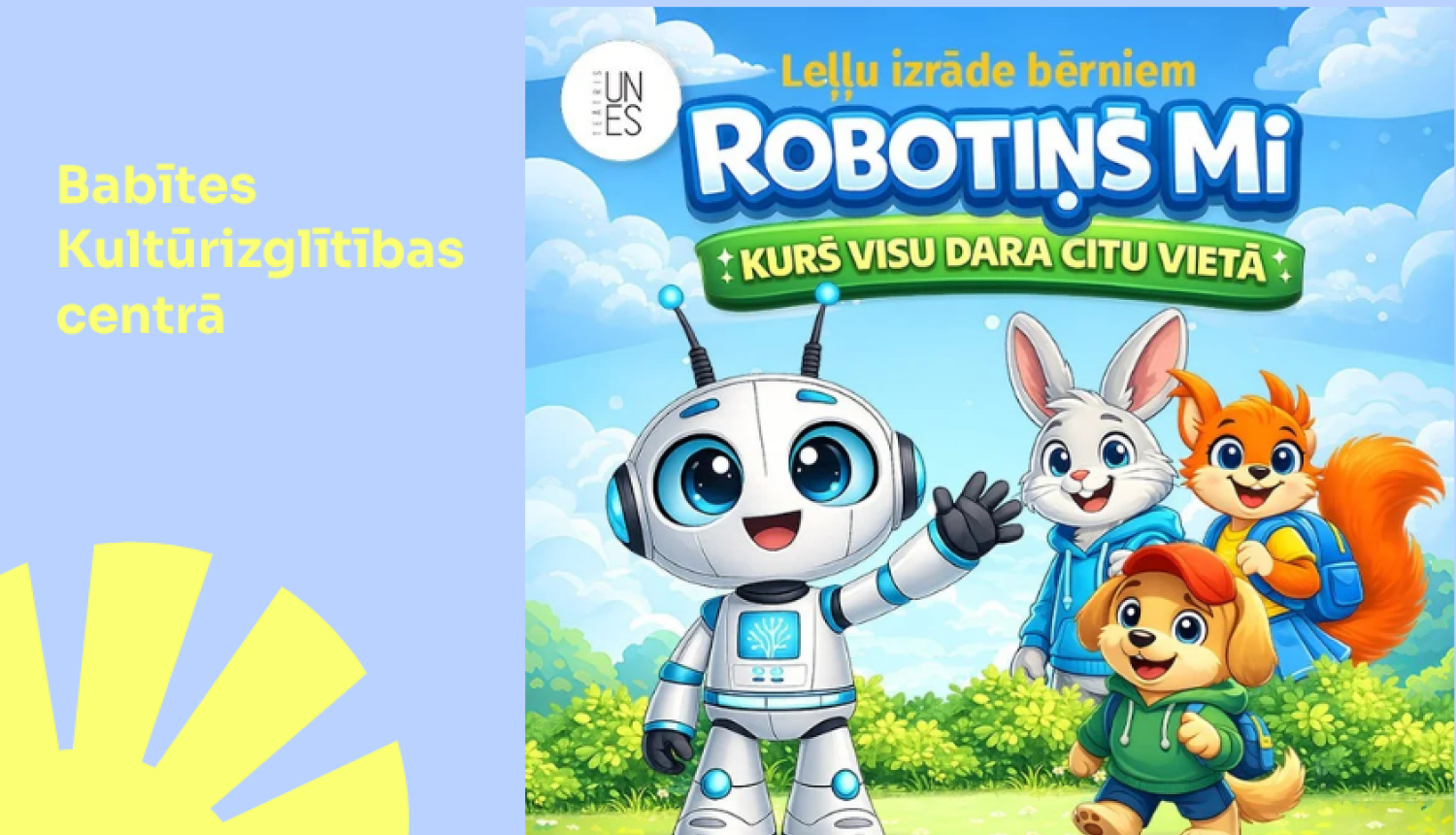 Leļļu teātra izrāde Robotiņš MI