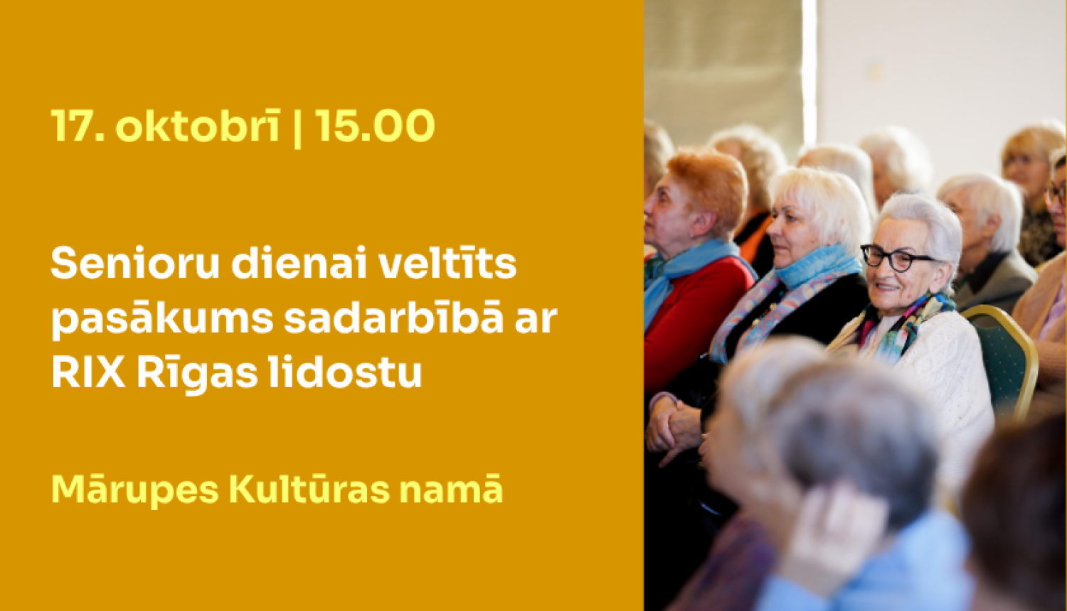 Senioru dienai veltīts pasākums sadarbībā ar RIX Rīgas lidostu