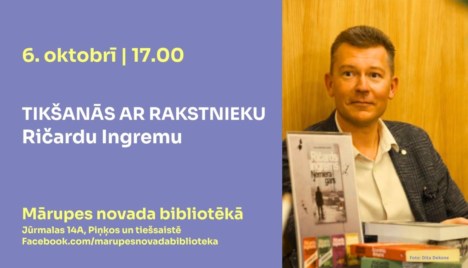 TIKŠANĀS AR RAKSTNIEKU Ričardu Ingremu