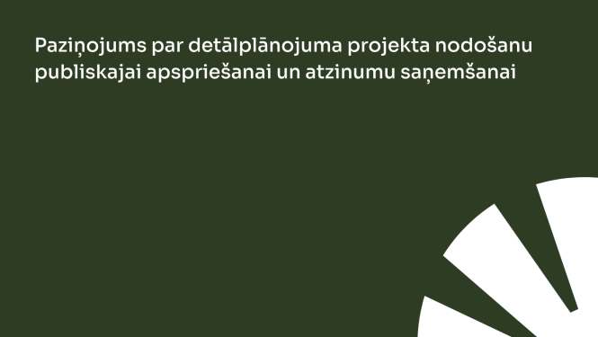 publiskās apspriešanas paziņojums