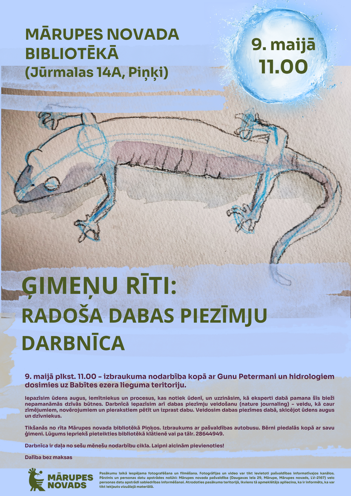 gi;si zils fons un info par ūdens iemītnieku darbas piezīmēm