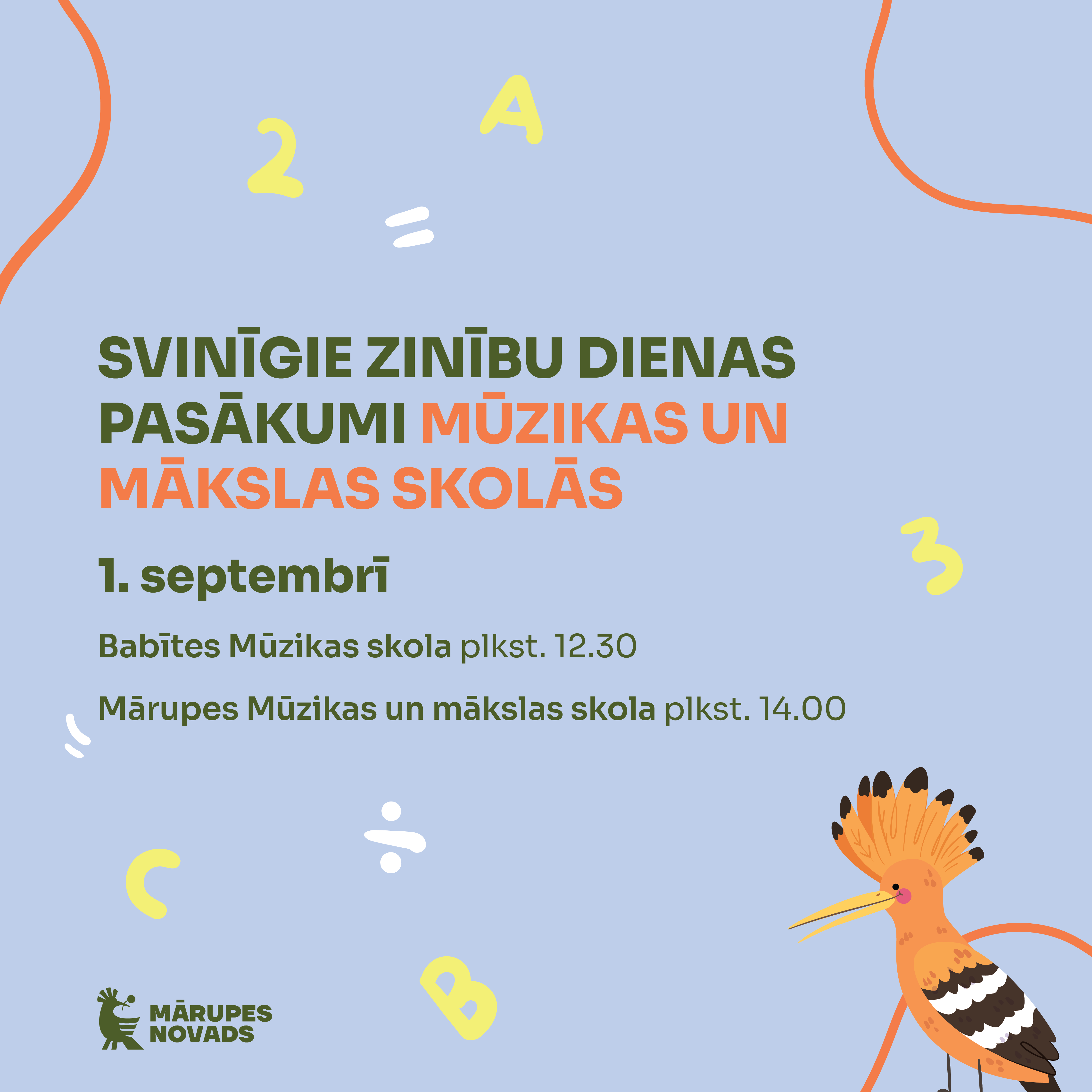 Vizuālis ar zinību dienas pasākumu laikiem