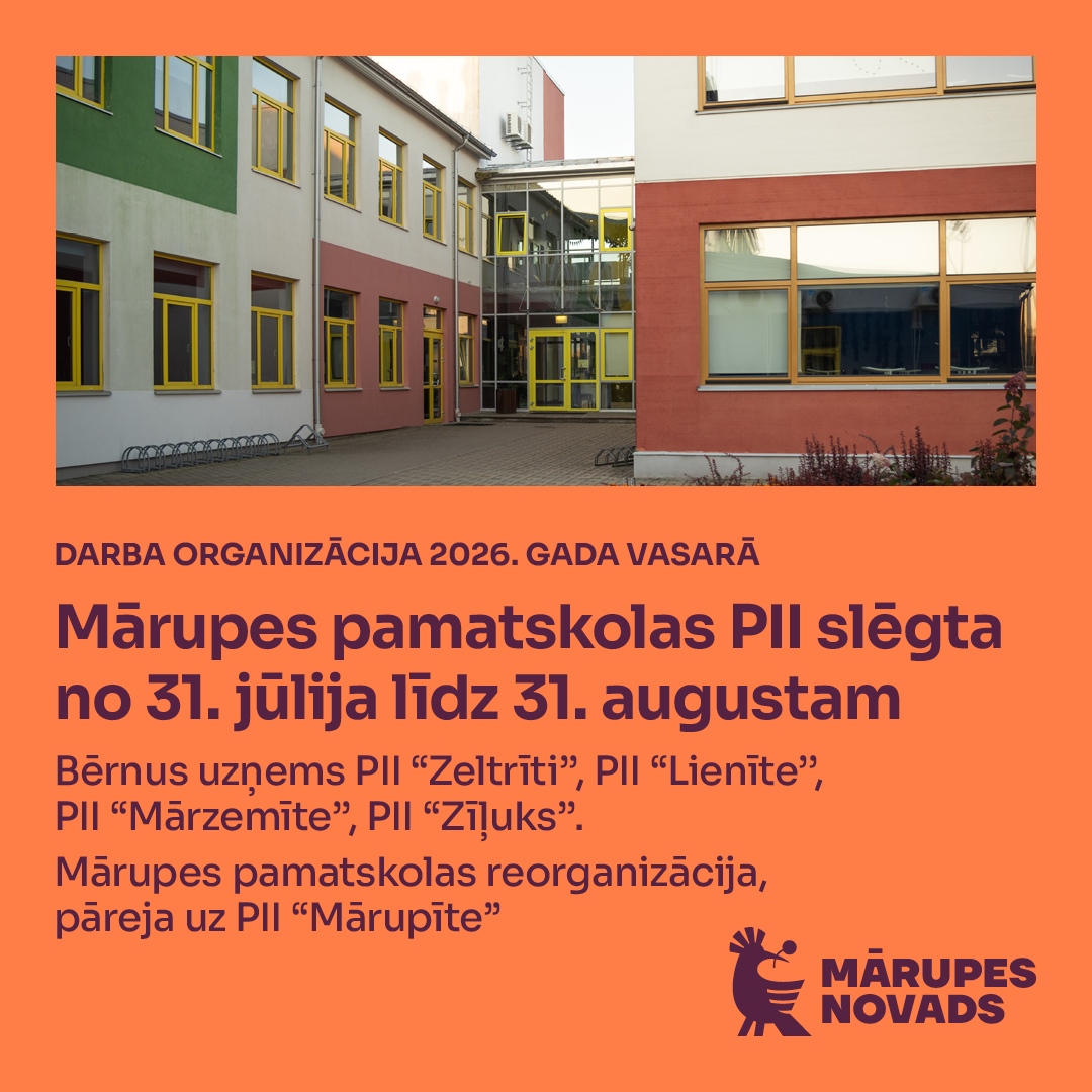 Oranža afiša ar krāsainiem tekstiem un elementiem