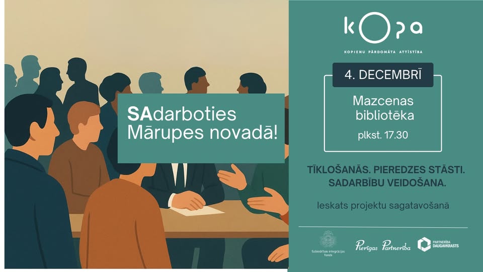 SAdarboties Mārupes novadā plakāts