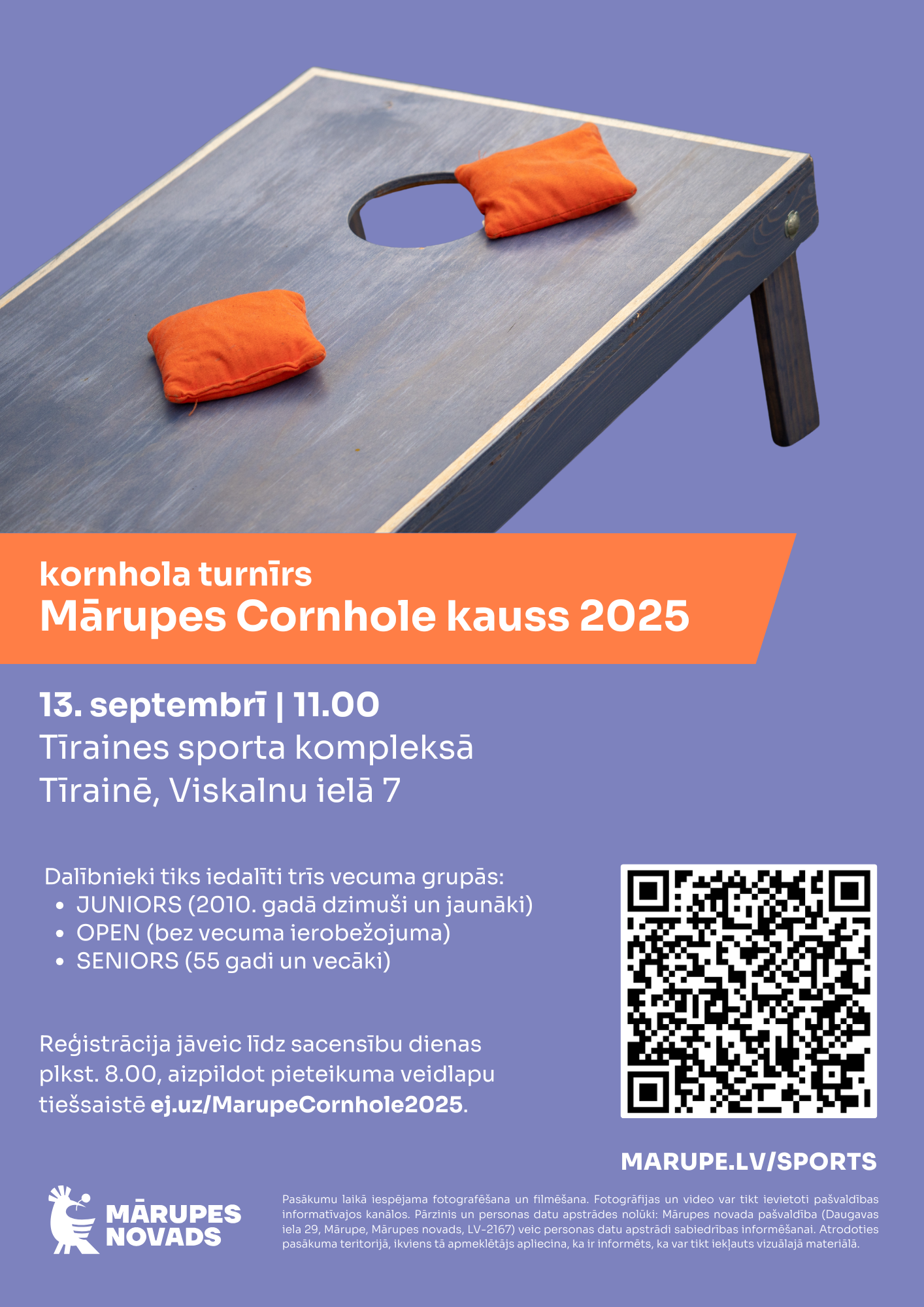 Afiša kornhola turnīram