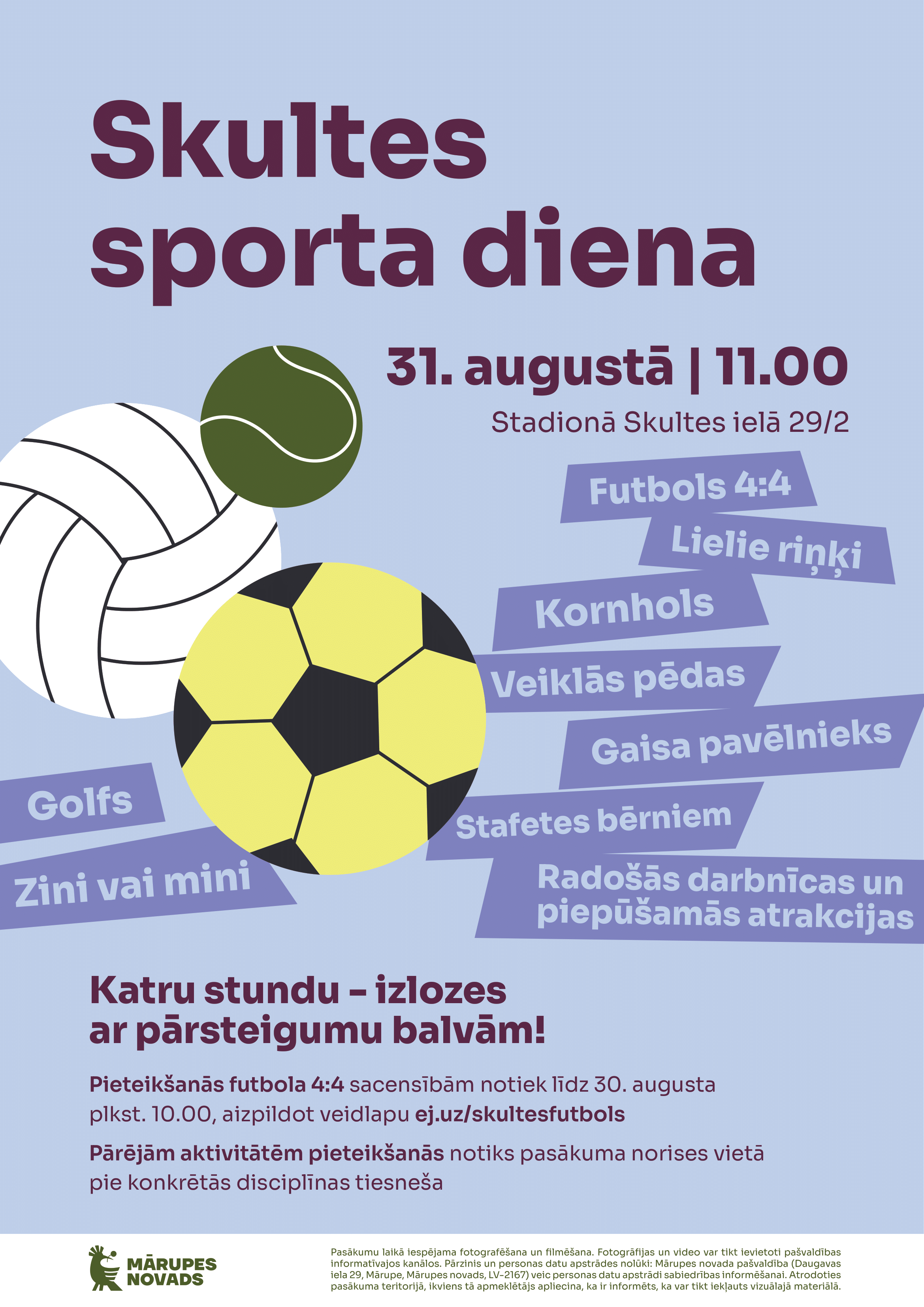 afiša Skultes sporta dienai