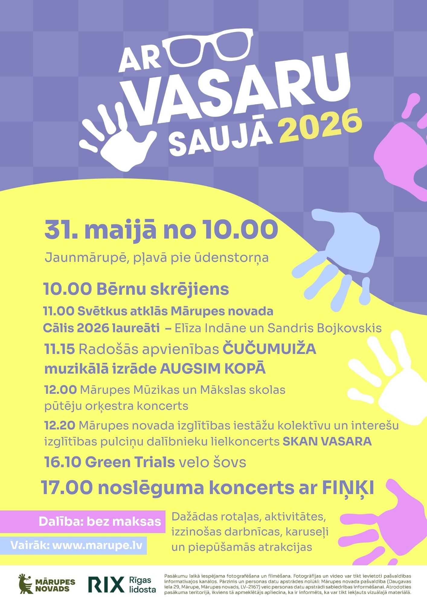 plakāts ar paākuma programmu un info