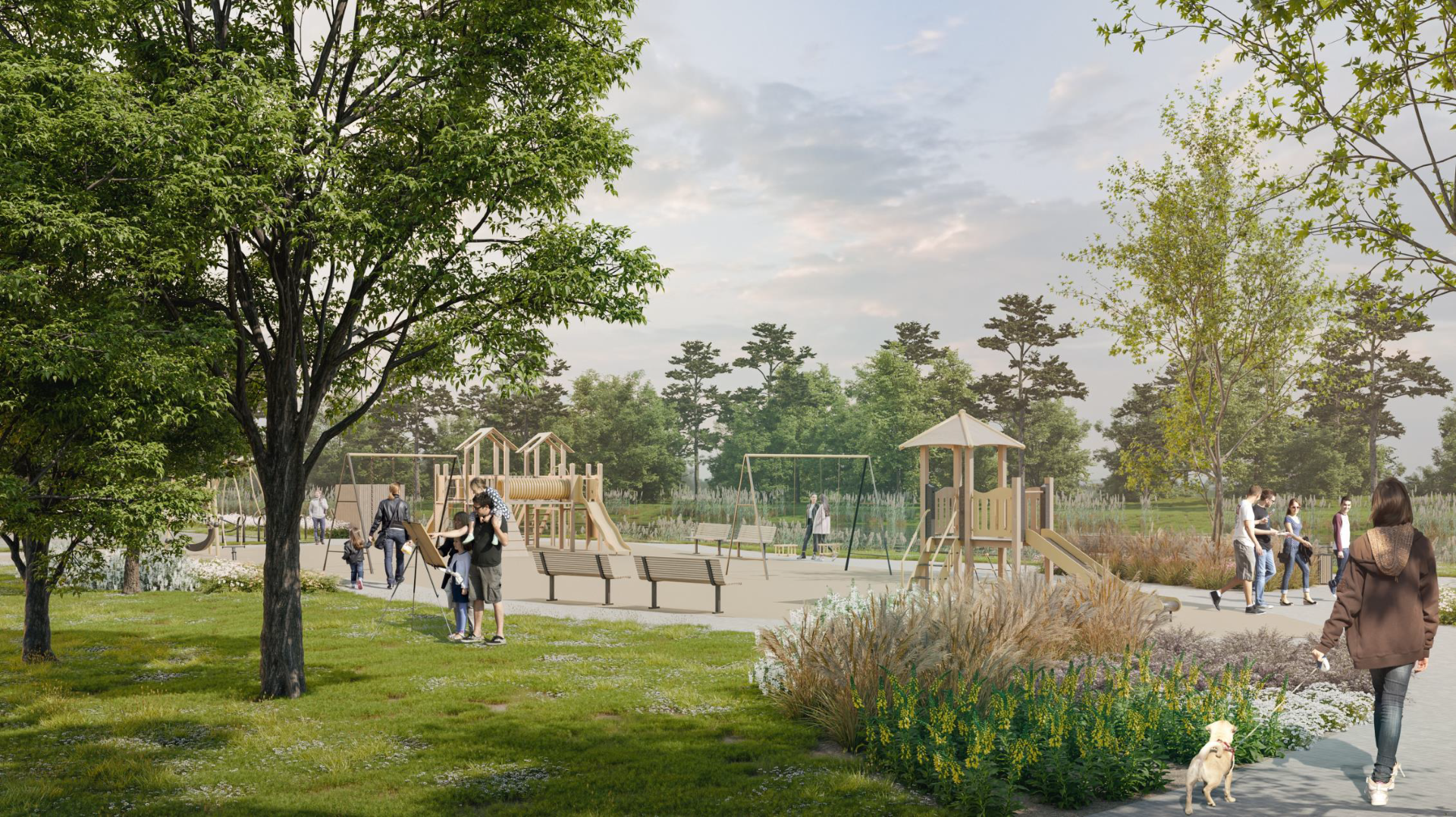 vides attīstības projekta vizualizācija