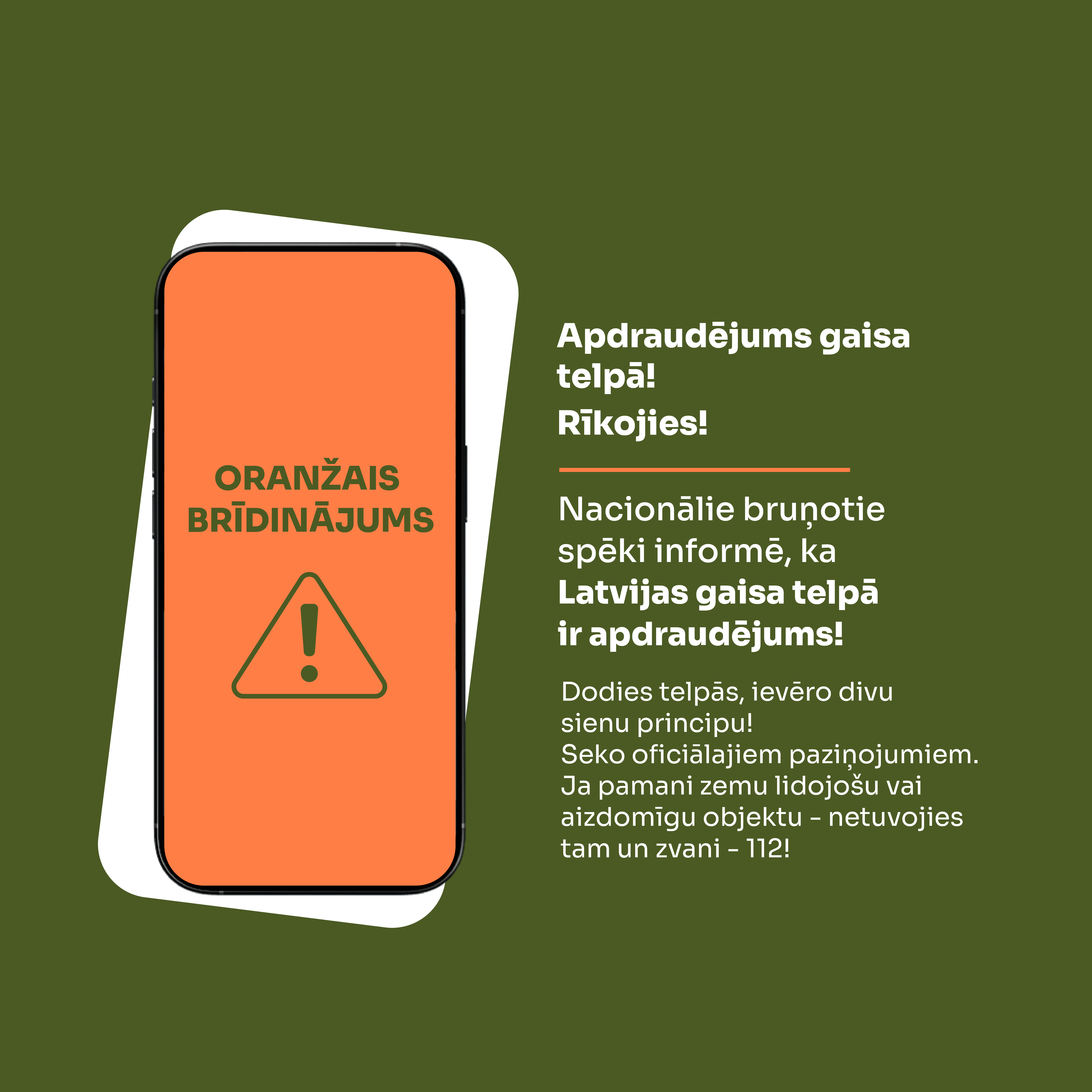 Informējam par rīcību apdraudējuma gadījumā