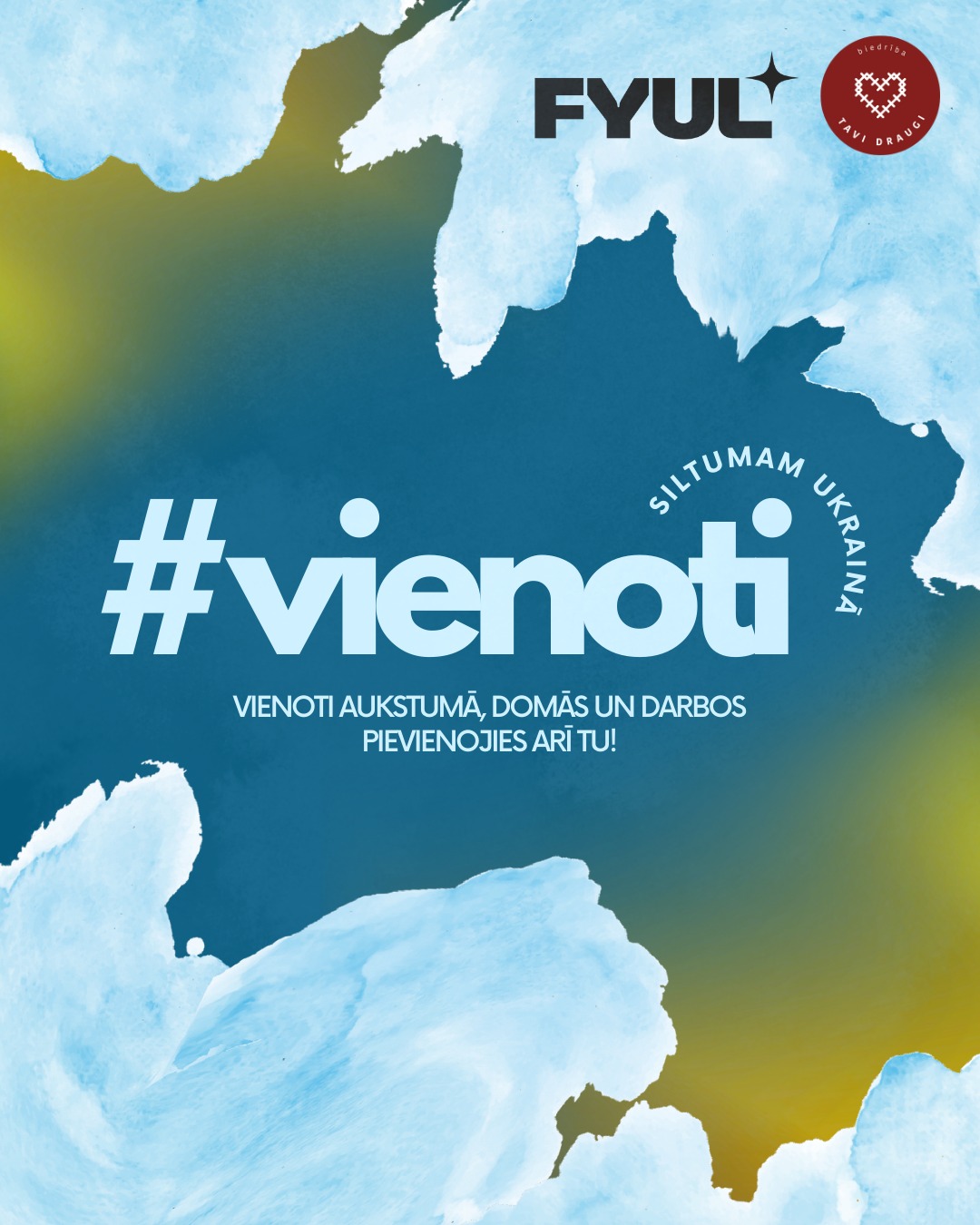 Krāsains fons ar teksta grafiku