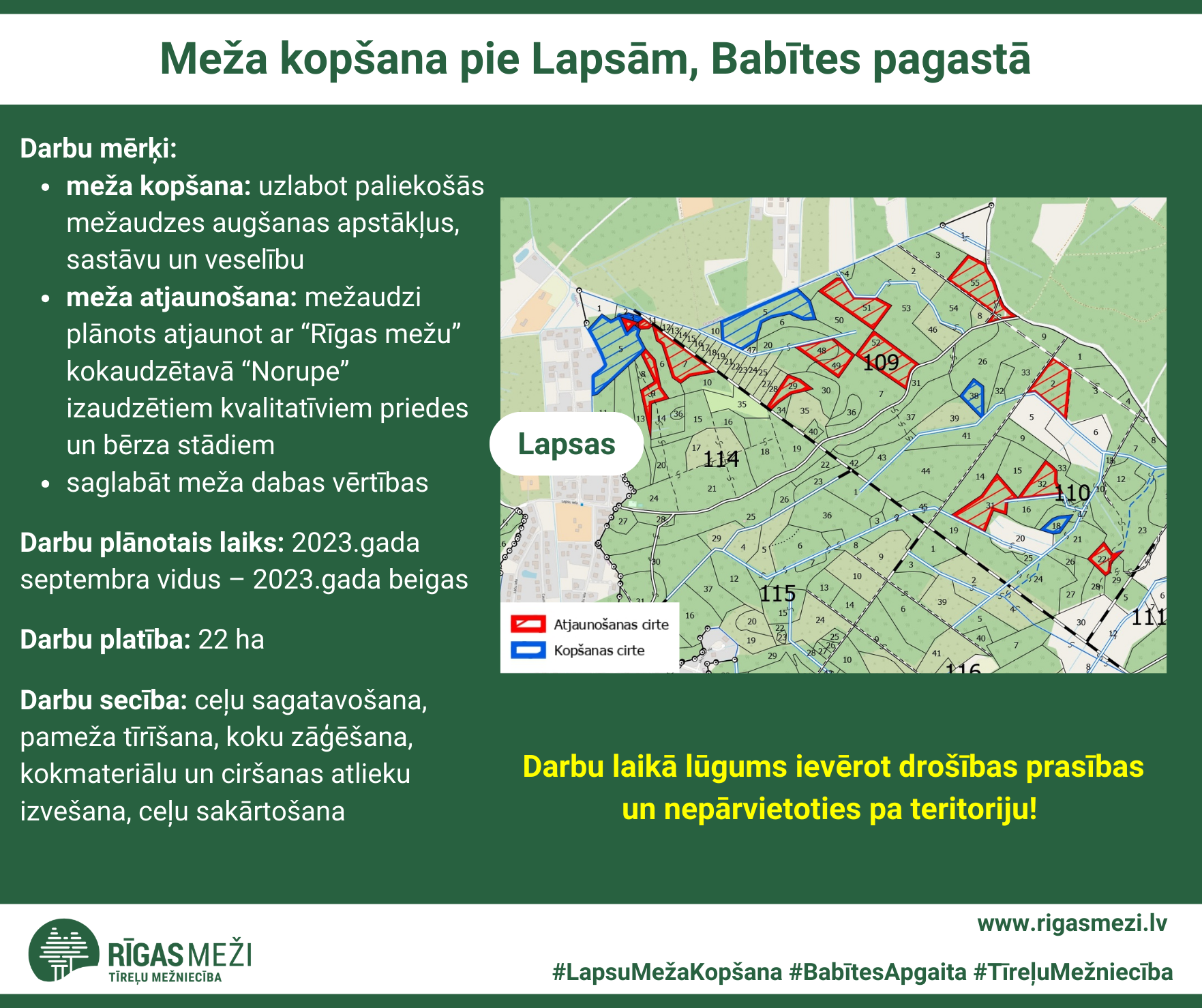 Paziņojums par meža atjaunošanas darbiem