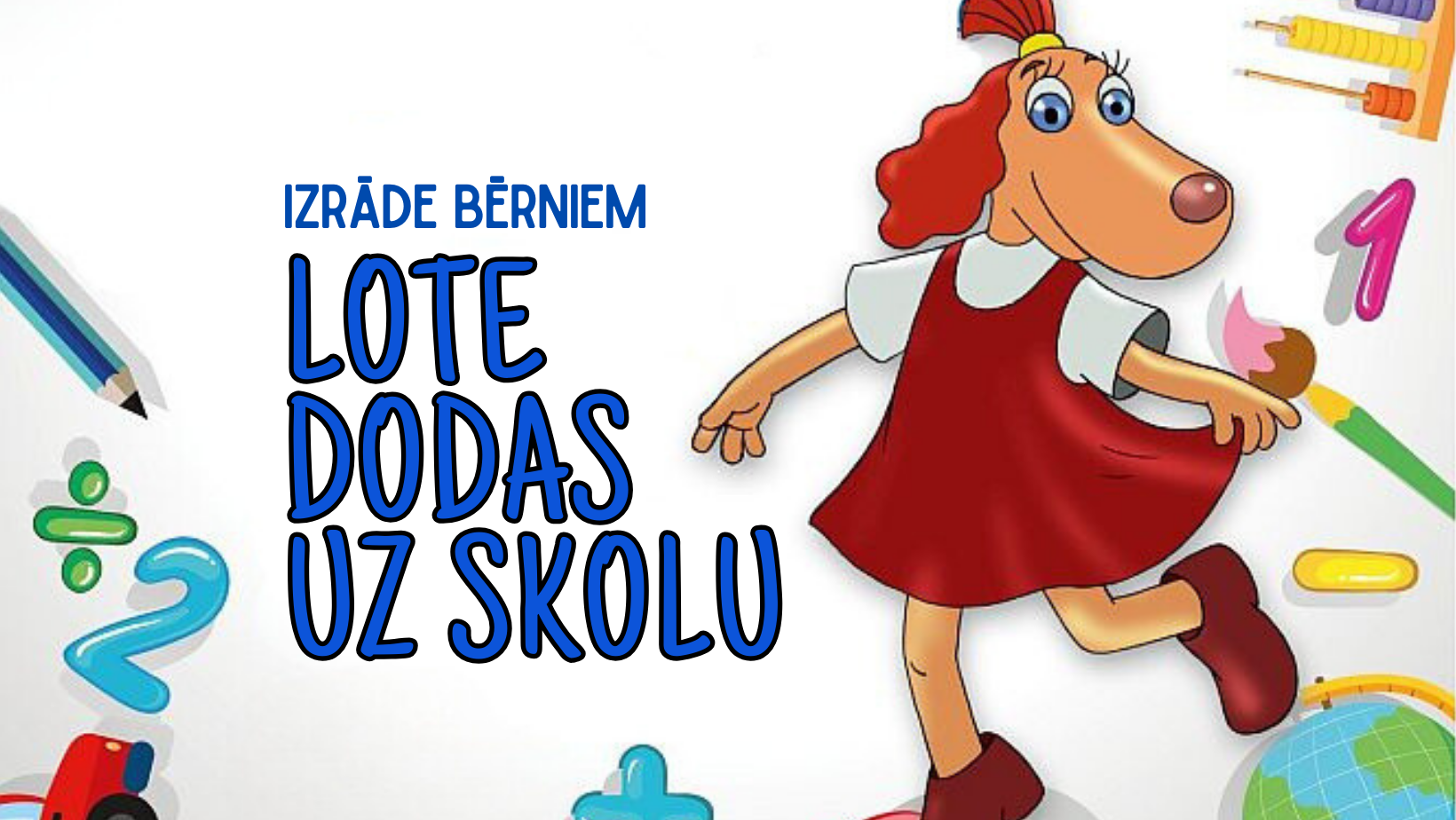 lote dodas uz skolu plakāts