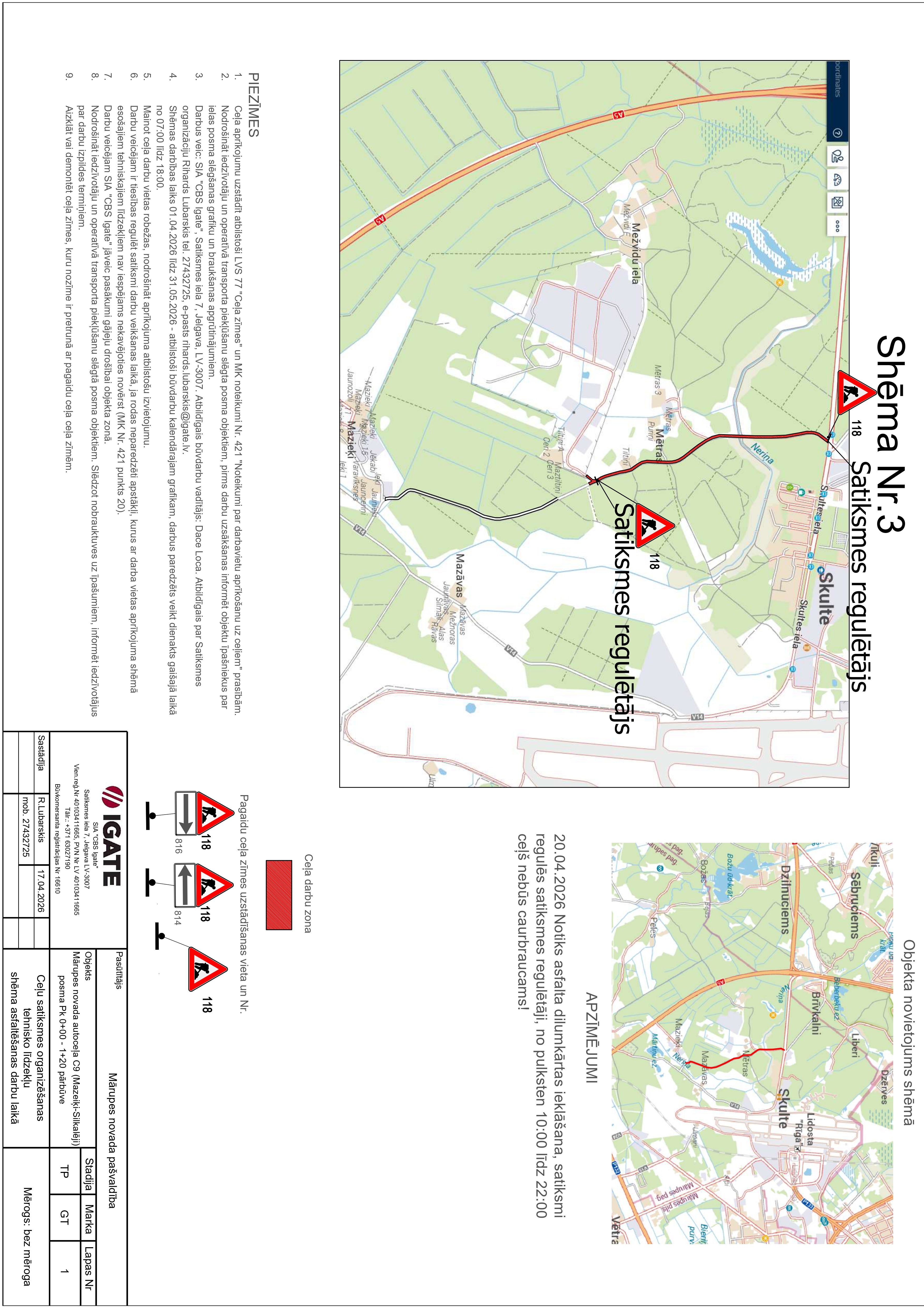 karte ar ceļu shēmām