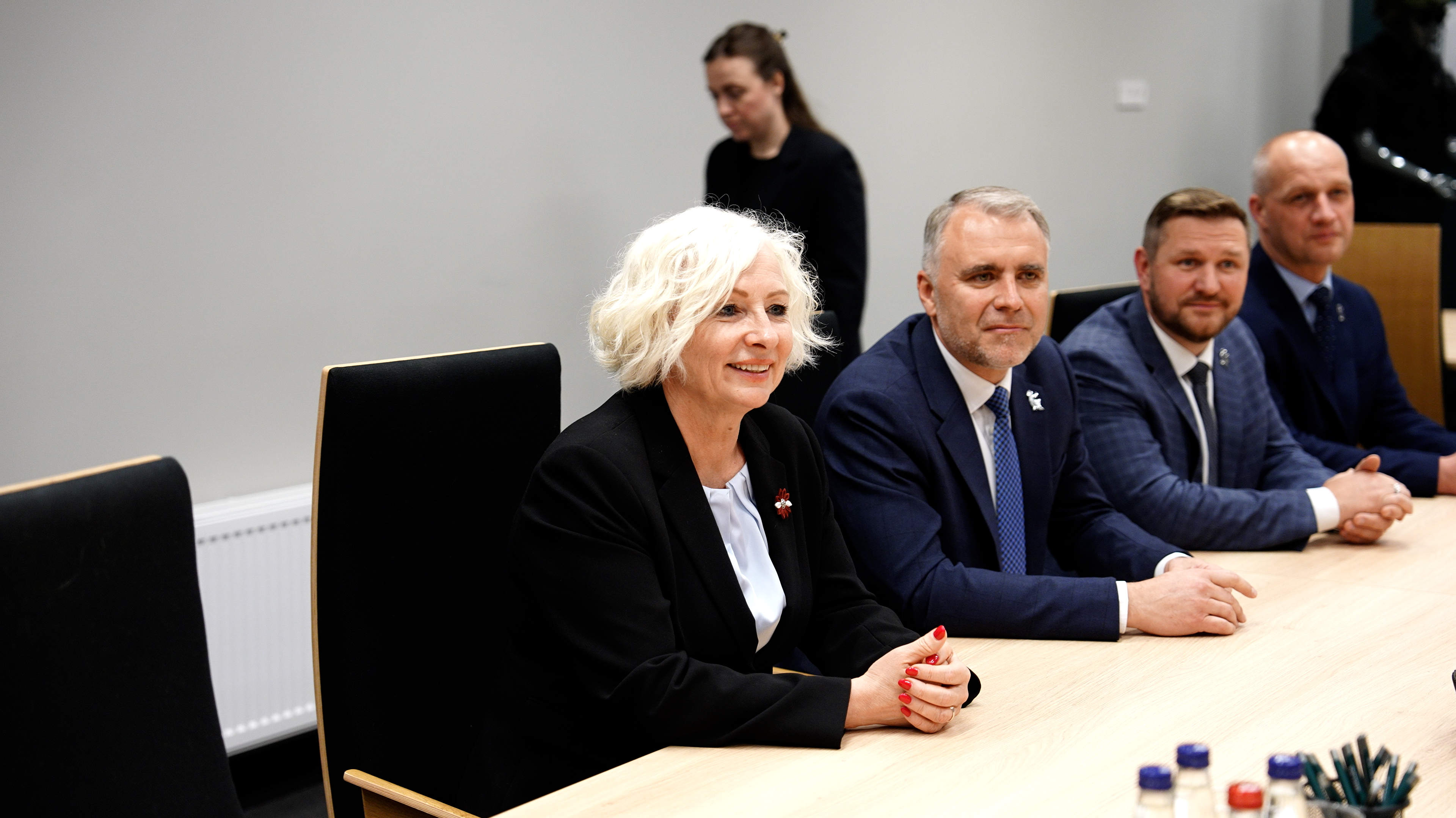 Saeimas priekšsēdētāja un domes vadība darba vizītē
