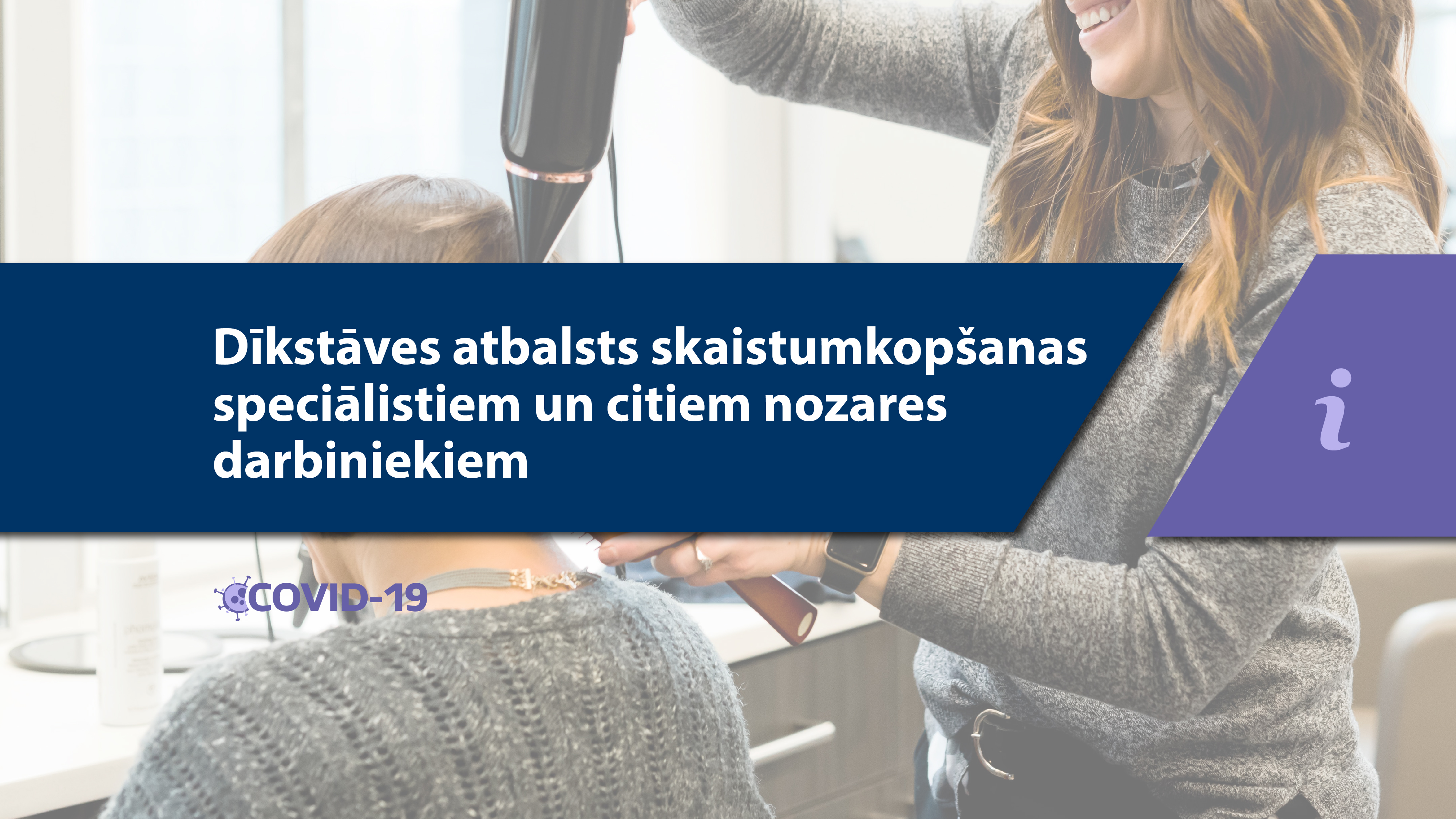 vizualizācija ar divām personām, kur tiek sniegti friziera pakalpojumi