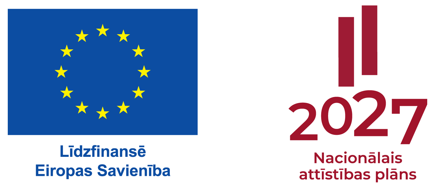 krāsainu elementu un teksta logo uz balta fona