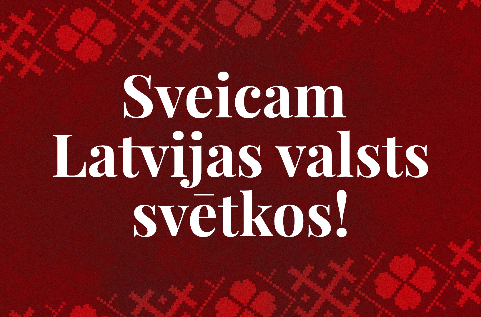 Sveicam svētkos