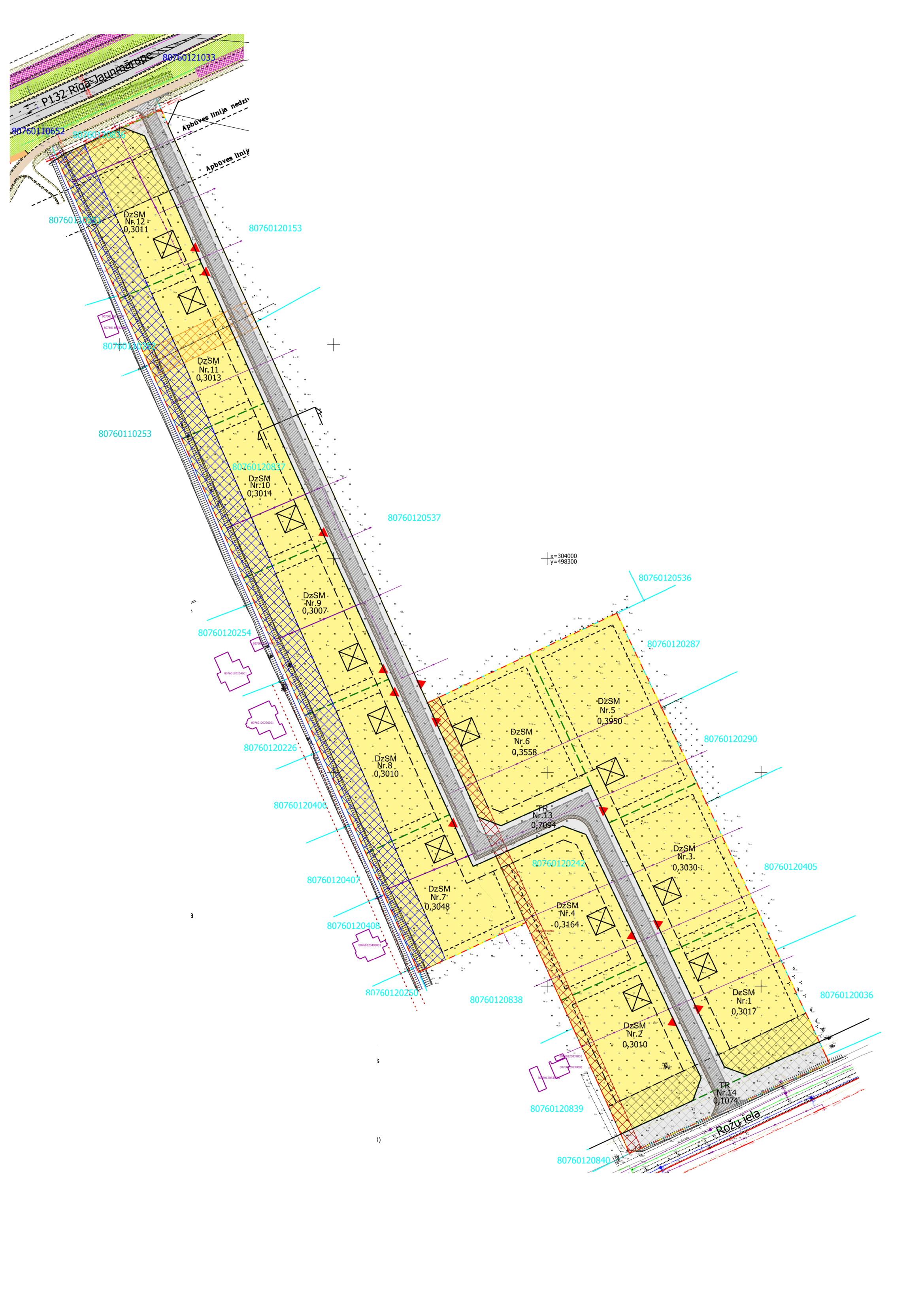 košu krāsu kartes detālpolānojuma grafika