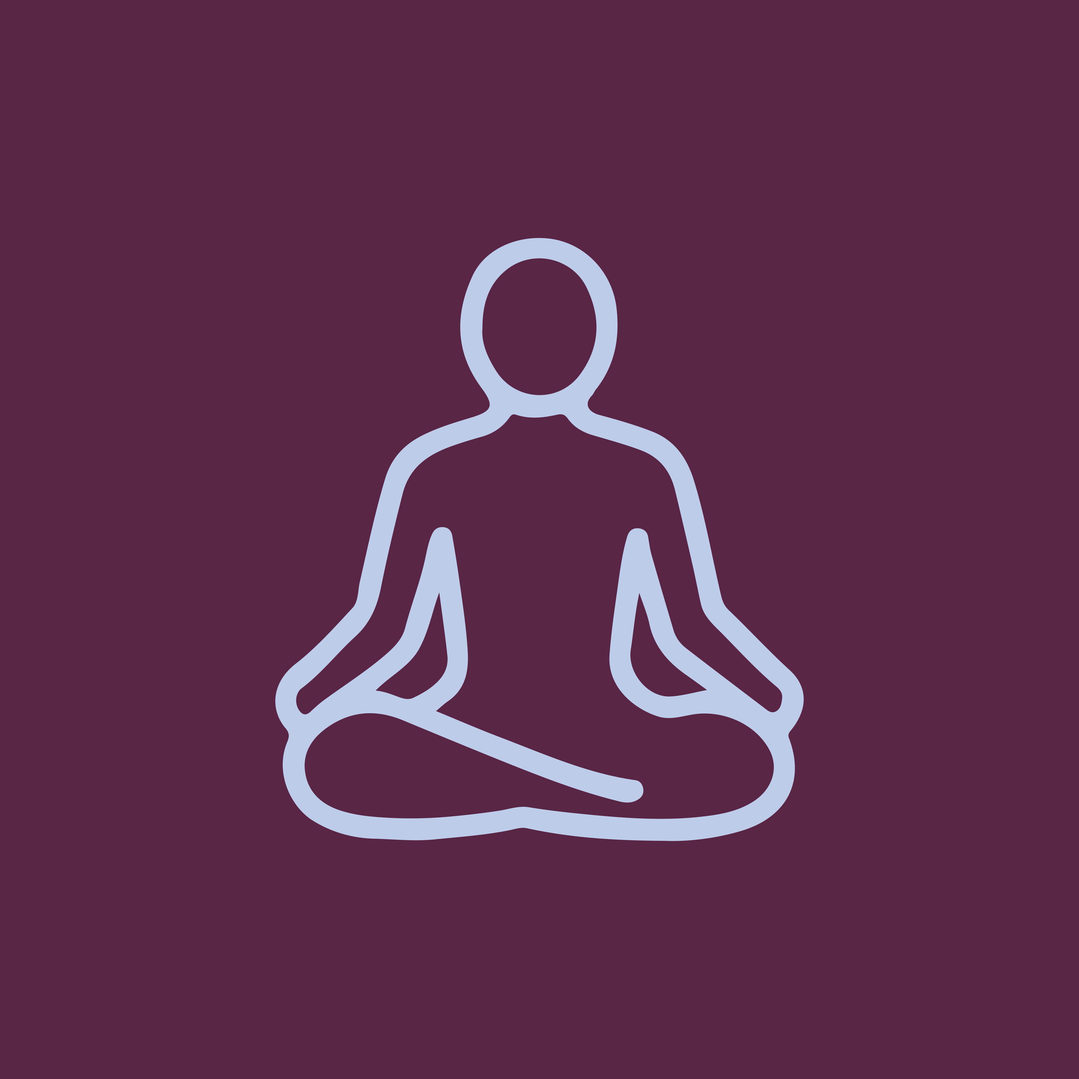 violets fons ar gaiši zilu grafiku