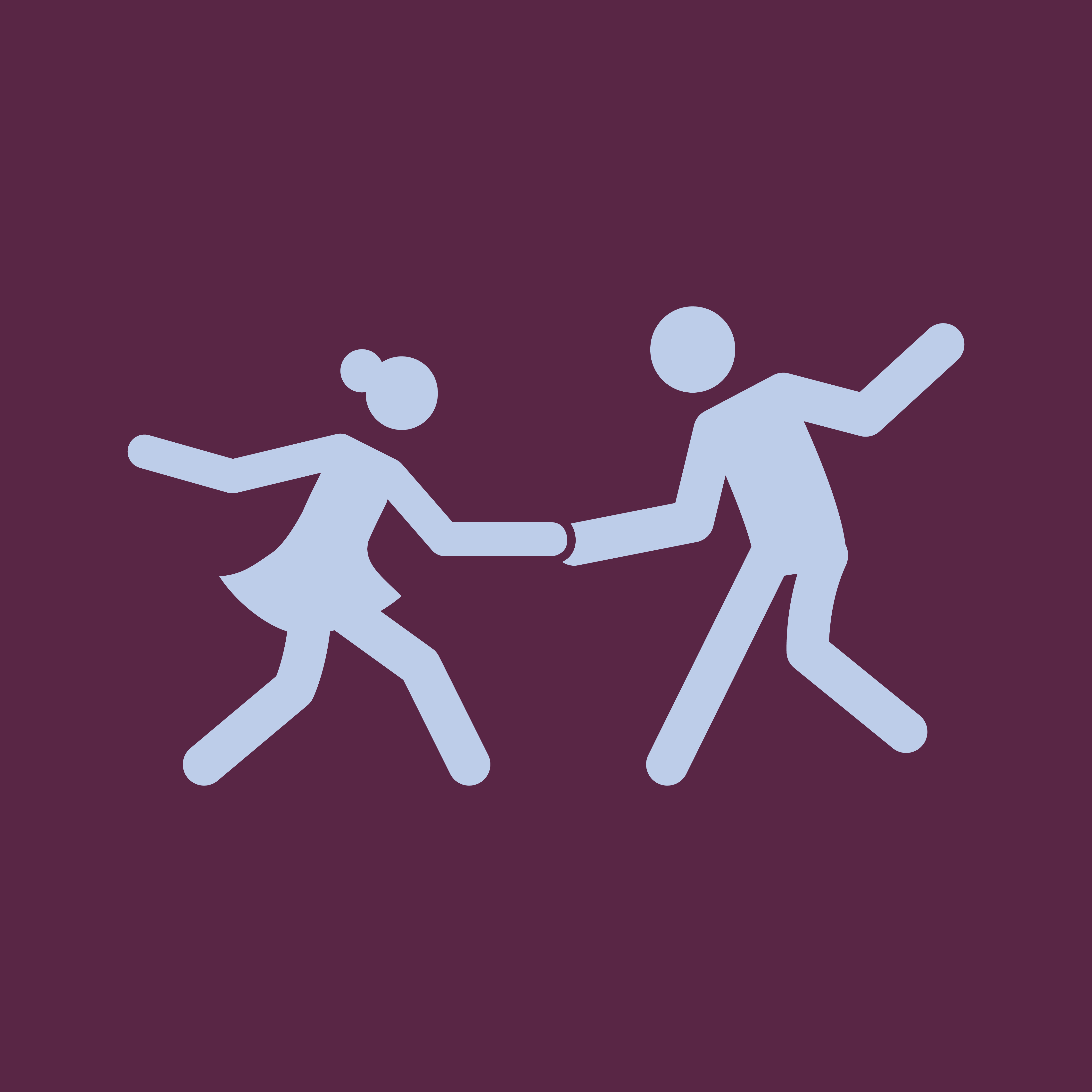 violets fons ar gaiši zilu grafiku