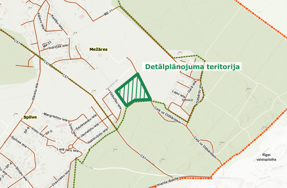 gaiši zaļa kartes grafika ar ielām, ceļiem