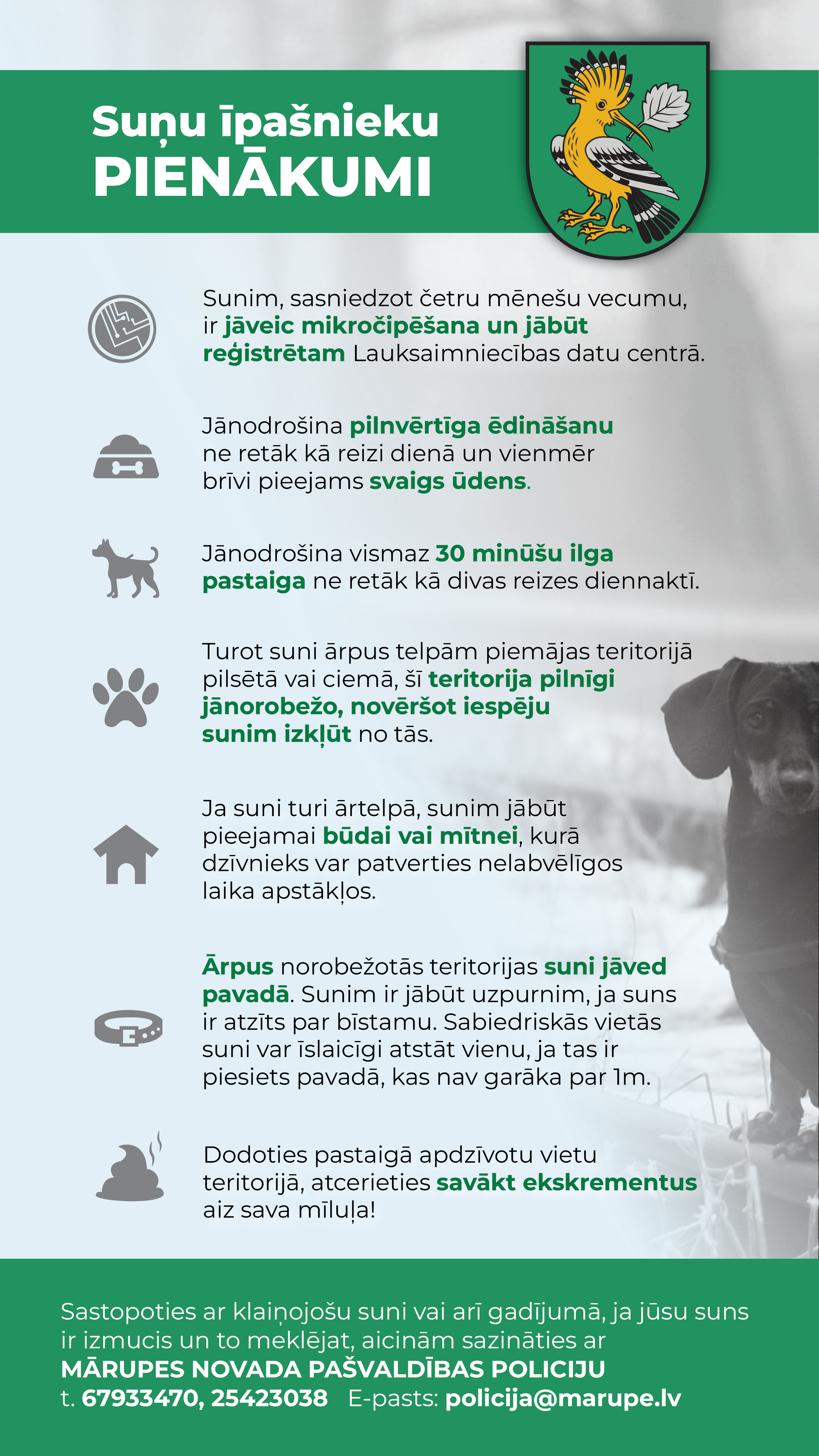 Suņu saimnieku pienākumi