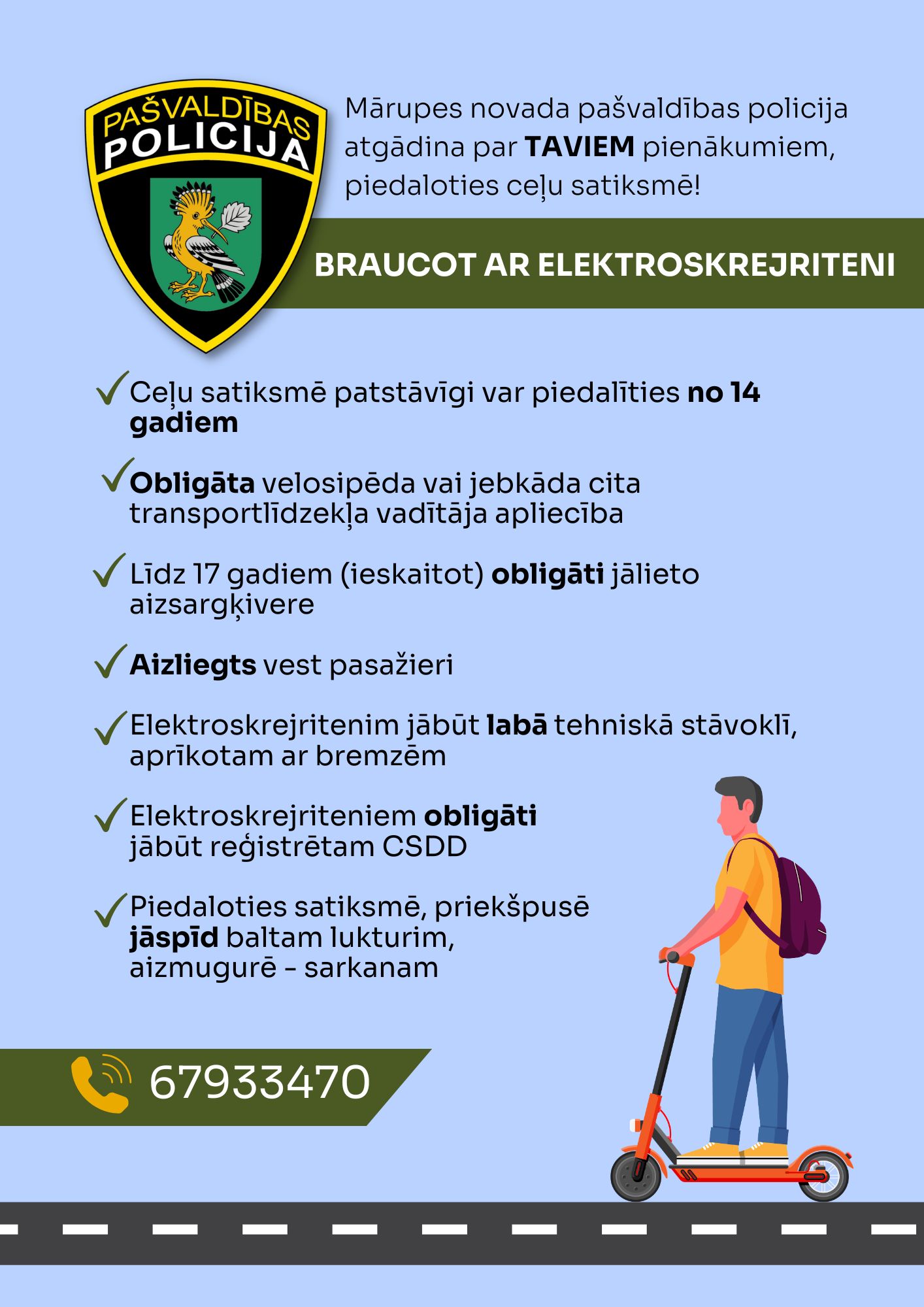 noteikumi, braucot ar skrejriteni