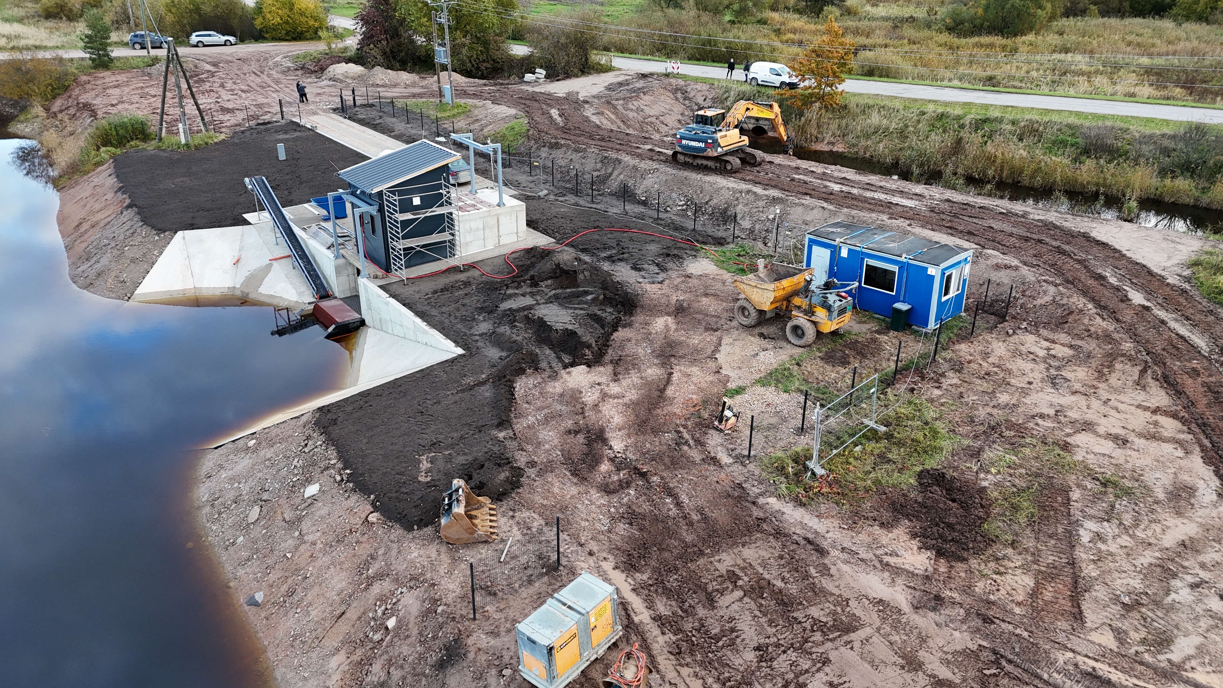 Jāņupītes poldera sūkņu stacija - būvdarbi 